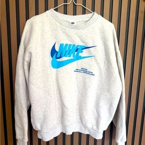 Nike Boys XL White Sweatshirt with Blue Logo